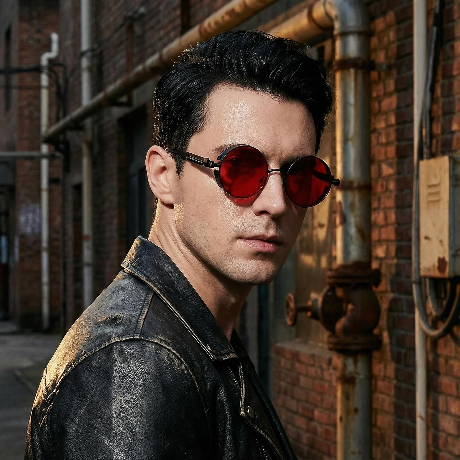 商品图片 38 | B06XY36GDW | FEISEDY Retro Gothic Steampunk Sunglasses For Men Women