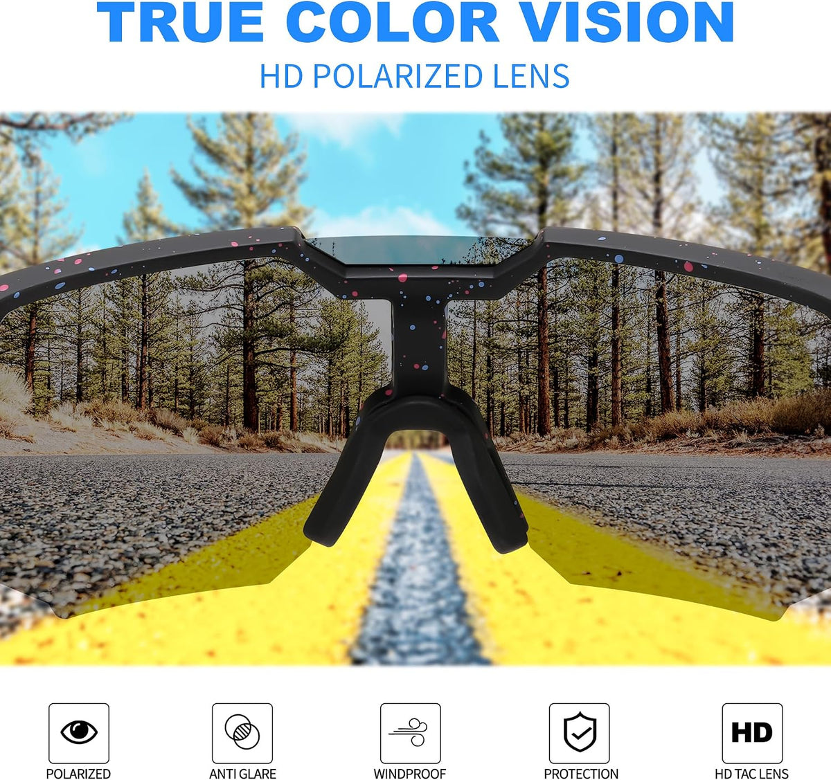 ÉÌƷͼƬ 20 | B0DPX8G9RG | FEISEDY Polarized Sports Sunglasses for Men and Women,UV400 Baseball Sunglasses Youth Cycling Softball Goggles B0206