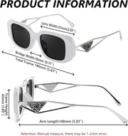 商品图片 6 | B0BV5YP1F2 | FEISEDY Retro Rectangle Sunglasses for Women Trendy Small Square Sunglasses 90s Vintage Shades B2968