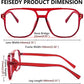 商品图片 20 | B0C6ZZXZ3F | FEISEDY Blue Light Glasses for Women Men Oversized Pilot Lightweight B2866