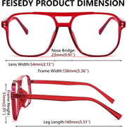 ÉÌƷͼƬ 20 | B0C6ZZXZ3F | FEISEDY Blue Light Glasses for Women Men Oversized Pilot Lightweight B2866