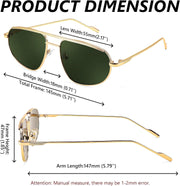 ÉÌƷͼƬ 48 | B09XDVK9DG | FEISEDY Retro Trendy Aviator Sunglasses Women Men 90s Small Vintage Glasses Stylish Gold Metal Oval Sunglasses B2906