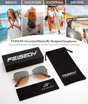 ÉÌƷͼƬ 36 | B08SJ7XN69 | FEISEDY Womens Cute Sunglasses Oversized Butterfly X Shape Design Cateye Lady Sunglasses B2738