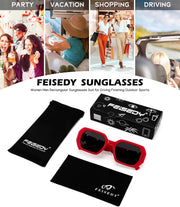 ÉÌƷͼƬ 31 | B0CNPQGQRW | FEISEDY Retro Rectangle Sunglasses for Women Men Classic Square Rhinestone Frame Sun Glasses Polygon Designer UV400 B0047