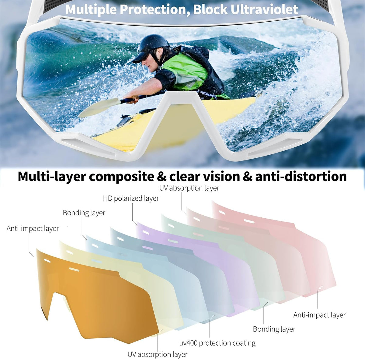 ÉÌƷͼƬ 4 | B0BPXHS74Y | FEISEDY Polarized Cycling Sunglasses Women Men Outdoor Sports Sunglasses Baseball Running Biking Fishing Sunglasses B2994