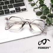 ÉÌƷͼƬ 12 | B0CSSL3RWH | FEISEDY Retro Octagon Blue Light Glasses for Women Men Vintage Polygon Anti Glare Eyeglasses B0102