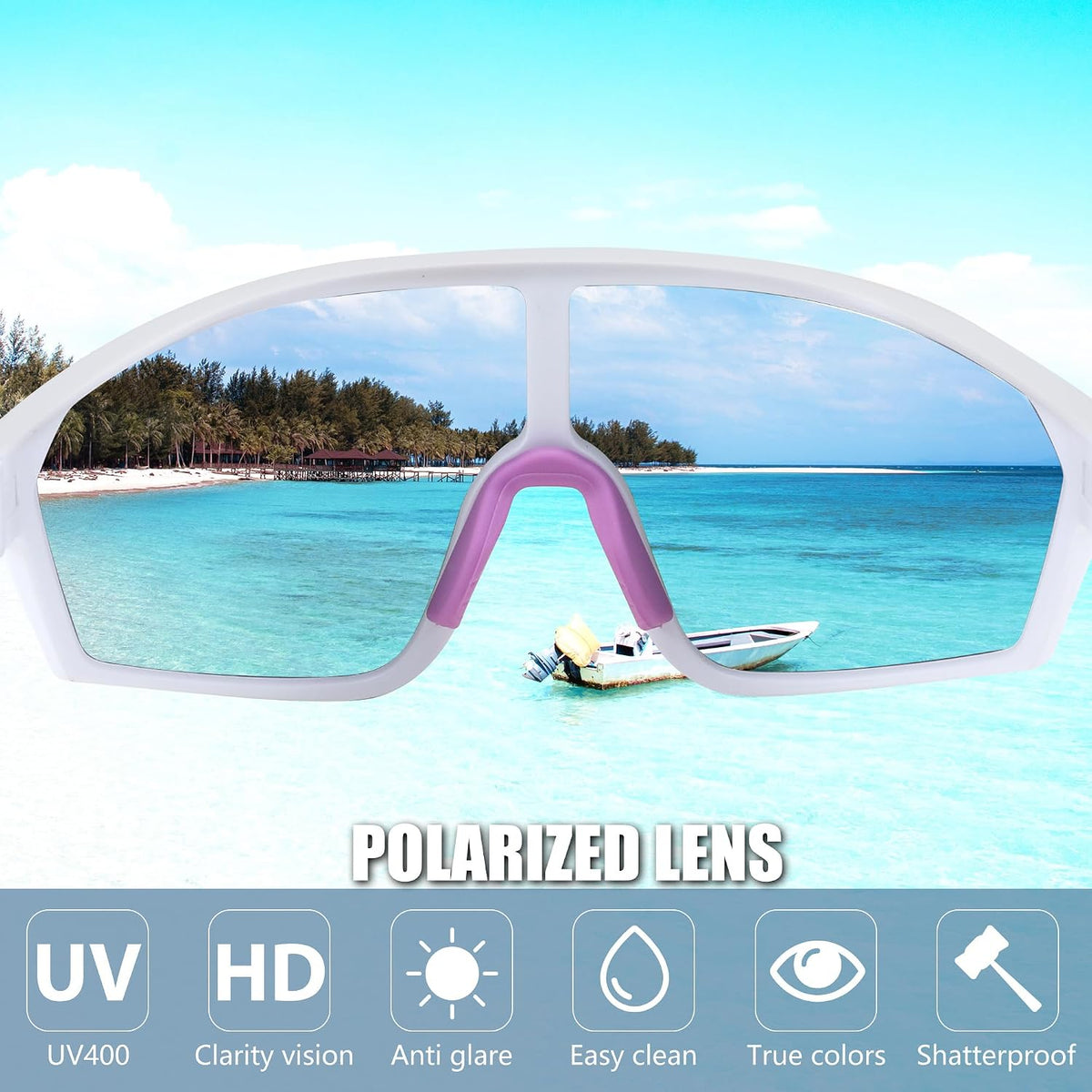 ÉÌƷͼƬ 24 | B0CSJXGX3L | FEISEDY Polarized Sports Sunglasses for Men Women Cycling Running Fishing Tac Glasses UV400 Protection B1125