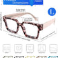 商品图片 24 | B0CDBH37B5 | FEISEDY Oversized Blue Light Glasses for Women Men TR90 Retro Square Anti Eyestrain Glasses Rectangle Fashion Frame B0037