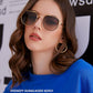 商品图片 10 | B0B38ZHMJL | FEISEDY Sunglasses Aviator Men Women 70s Sun Glasses Square Frame UV400 Protection B2953