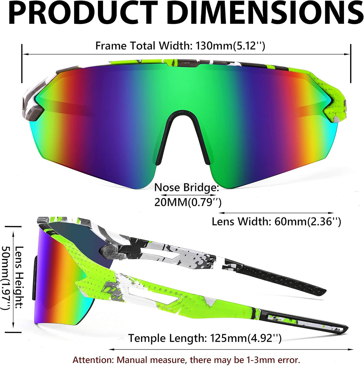 ÉÌƷͼƬ 22 | B0BQLPB8JV | FEISEDY Sports Sunglasses for Men and Women, UV400 Protection Outdoor Cycling Driving Fishing Glasses B2987