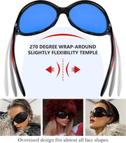 ÉÌƷͼƬ 5 | B0BYX6JXMW | FEISEDY Bug Eye Y2K Oversized Sunglasses Women Men Oval Frame B2391