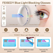 ÉÌƷͼƬ 12 | B0FZTF9RDP | FEISEDY Blue Light Glasses for Women Men TR90 Computer Phone Gaming B0370