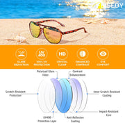 ÉÌƷͼƬ 5 | B0GVSV8P8S | FEISEDY Polarized Aviator Sunglasses for Men Women Trendy Sports TR90 B0378