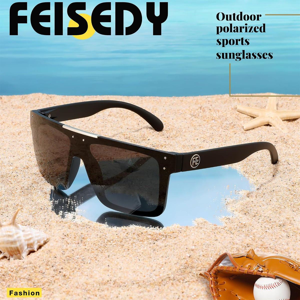 ÉÌƷͼƬ 15 | B0BZ4J86KV | FEISEDY Polarized Sunglasses for Men, Z87 Oversized Square Flat Top B2990