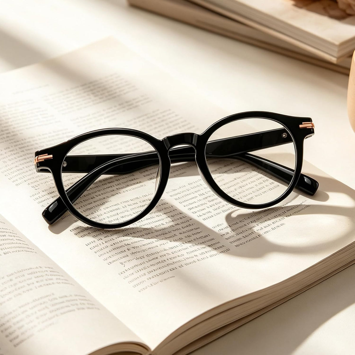 ÉÌƷͼƬ 7 | B0HC6D93TL | FEISEDY Stylish Round Blue Light Blocking Glasses for Women Men B0469