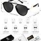 商品图片 7 | B0H1BPNZ36 | FEISEDY 70s Retro Aviator Sunglasses Polarized UV400 for Men Women B0453