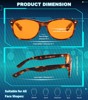 ÉÌƷͼƬ 5 | B0GK2PTMMH | FEISEDY Orange/Red Classic Blue Light Blocking Glasses for Women Men B0339