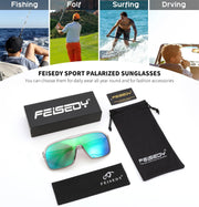 ÉÌƷͼƬ 39 | B0CWTZ9491 | FEISEDY Fashion Polarized Sunglasses Oversized One Piece Reflective Lens Sports Sun Glasses B0122