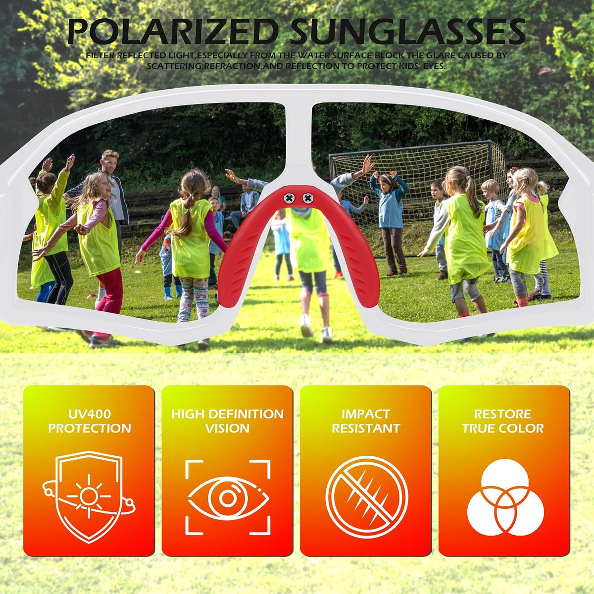 ÉÌƷͼƬ 66 | B0D73JNPNN | FEISEDY Kids Sunglasses Polarized Youth Baseball Sunglasses Sports Cycling Glasses for Boys Girls Age 4-8 B0183