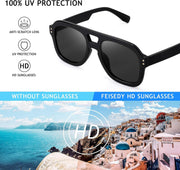 ÉÌƷͼƬ 6 | B09KV1MSHN | FEISEDY Aviator Sunglasses For Women Men Square Chunky Trendy Eyewear B2846