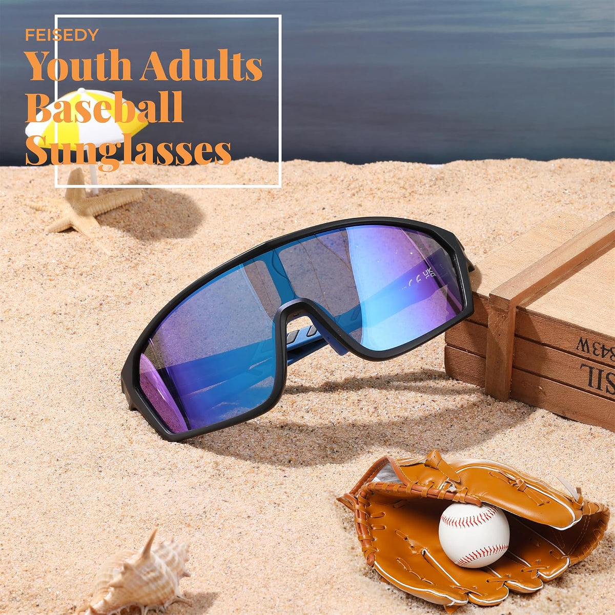 ÉÌƷͼƬ 6 | B0CSJXGX3L | FEISEDY Polarized Sports Sunglasses for Men Women Cycling Running Fishing Tac Glasses UV400 Protection B1125
