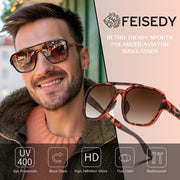 ÉÌƷͼƬ 10 | B0DSVK9L2R | FEISEDY Retro Aviator Polarized Sunglasses Women Men Outdoors B0260