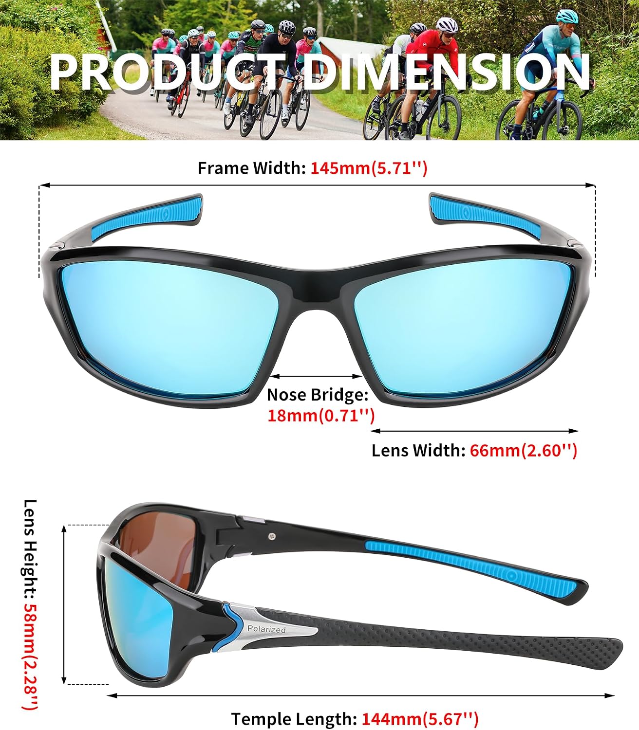 商品图片 22 | B09CT4VMCM | FEISEDY Classic Men Polarized Sports Sunglasses Night Driving Yellow Lenses Cycling Fishing Driving Glasses B2674