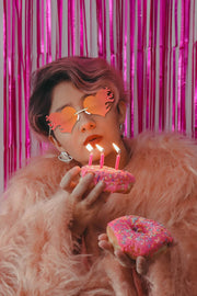 ÉÌƷͼƬ 17 | B0D9428ZX6 | FEISEDY Melting Flame Heart Sunglasses For Women Men Trendy Rimless Fire Shaped Party Glasses B2366
