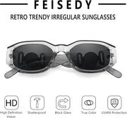 ÉÌƷͼƬ 11 | B0B5V7T75J | FEISEDY Retro Trendy Rectangle Sunglasses Women Men Narrow Shades B2322