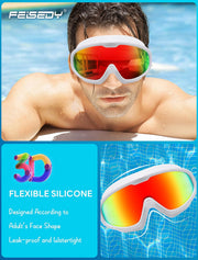 商品图片 14 | B0BWF3RZK7 | FEISEDY Swim Goggles No Leaking Anti-Fog Pool Goggles Swimming Goggles Adult Men Women Youth, 180° Clear Vision UV400 B2389