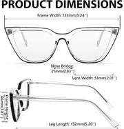 ÉÌƷͼƬ 7 | B0BHT5M418 | FEISEDY Women Cat Eye Blue Light Blocking Glasse Frame Fake Nerd Clear Square Computer Eyewear Anti Eyestrain B2353