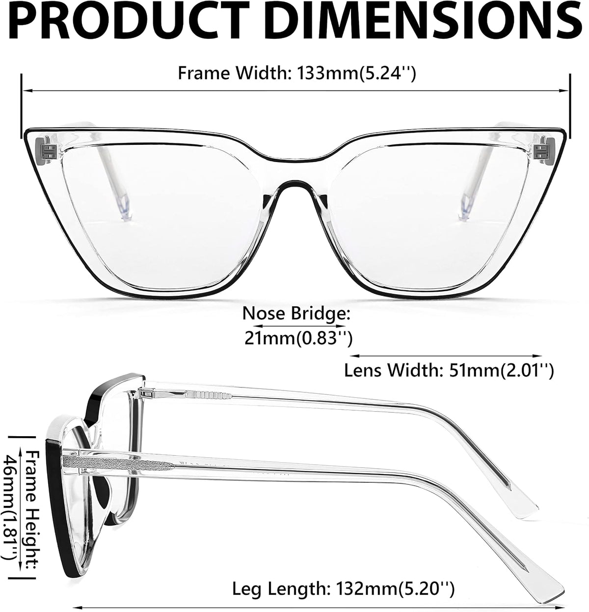 ÉÌƷͼƬ 7 | B0BHT5M418 | FEISEDY Women Cat Eye Blue Light Blocking Glasse Frame Fake Nerd Clear Square Computer Eyewear Anti Eyestrain B2353