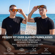 ÉÌƷͼƬ 11 | B0H2Z4Q1KM | FEISEDY Fit Over Glasses Polarized Sunglasses for Men Women B0456