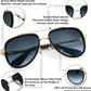 商品图片 15 | B0CF232CFR | FEISEDY Aviator Sunglasses Men Women, Square Retro 70s Vintage Classic Frame, UV400 Driving Fishing Golf Hiking B0036