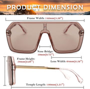 ÉÌƷͼƬ 44 | B0854JYPB2 | FEISEDY Classic Siamese One Piece Sunglasses Nice Rimless Stylish Retro Design for Women Men B2574
