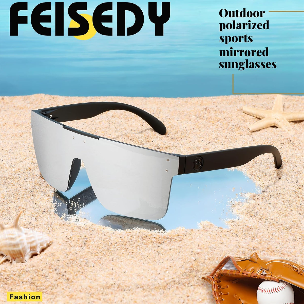 ÉÌƷͼƬ 59 | B0BZ4J86KV | FEISEDY Polarized Sunglasses for Men, Z87 Oversized Square Flat Top B2990