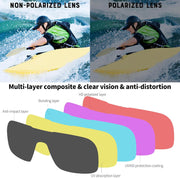 ÉÌƷͼƬ 50 | B0CWTZ9491 | FEISEDY Fashion Polarized Sunglasses Oversized One Piece Reflective Lens Sports Sun Glasses B0122