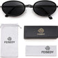 商品图片 7 | B0H2XM1HNJ | FEISEDY 90s Retro Oval Cat Eye Sunglasses UV400 Small Face B0450
