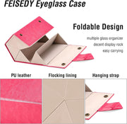 ÉÌƷͼƬ 16 | B0CSFHKMSS | FEISEDY Sunglasses Organizer 5 Slots Travel Glasses Case,Hanging Eyewear Holder Fashionable PU Leather Eyeglass Case B0087
