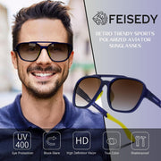 ÉÌƷͼƬ 31 | B0DSVK9L2R | FEISEDY Retro Aviator Polarized Sunglasses Women Men Outdoors B0260