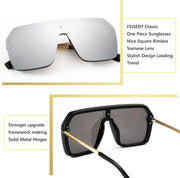 ÉÌƷͼƬ 49 | B0854JYPB2 | FEISEDY Classic Siamese One Piece Sunglasses Nice Rimless Stylish Retro Design for Women Men B2574