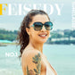 商品图片 112 | B079GT4RXH | FEISEDY Polarized Women Square Sunglasses Sparkling Composite Shiny Frame B2289
