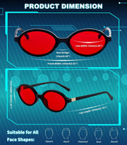 ÉÌƷͼƬ 11 | B0GRTTF33N | FEISEDY Oval Blue Light Glasses for Women Men, Red Lens Anti-Blue Light, Fashion Computer Gaming Eyeglasses B0415