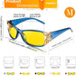 商品图片 35 | B081YY5RM3 | FEISEDY Classic Womens Night Glasses Driving Anti Glare Wrap Around Yellow Sunglasses B2548
