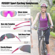 ÉÌƷͼƬ 18 | B0CNCBXTDV | FEISEDY Polarized Sunglasses Baseball Lightweight Frame Men Women Sports Cycling Sun Glasses for MTB UV400 Protection B0056