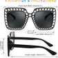 商品图片 7 | B0CFHLB4YT | FEISEDY Kids Sunglasses for Girls Oversized Square Sparkling Party Sun Glasses Lightweight Fashion Shades B0053