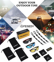ÉÌƷͼƬ 24 | B0FG2NFPX3 | FEISEDY 3 Pack Polarized Sports Sunglasses for Men, Wrap Around Frame, UV400 Protection, Fishing Driving Cycling B2674