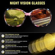 ÉÌƷͼƬ 4 | B081YY5RM3 | FEISEDY Classic Womens Night Glasses Driving Anti Glare Wrap Around Yellow Sunglasses B2548