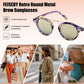 商品图片 12 | B0GX62YR7C | FEISEDY Retro Round Metal Brow Sunglasses for Women for Small Face B0427