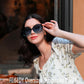 商品图片 10 | B0BJ71VZCB | FEISEDY Women's Fashion Sunglasses, Oversized Square Frame with Pearl Sparkling, Polarized UV Protection B2821